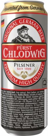 Пиво "Furst Chlodwig" Pilsener, in can, 0.5 л