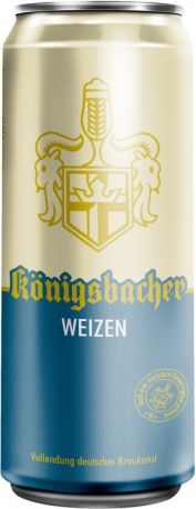 Пиво "Konigsbacher" Weizen, in can, 0.5 л - Фото 1