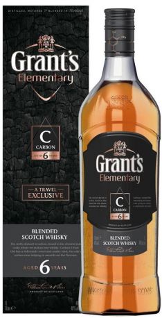 Виски Grant's Elementary, C Carbon 6 Years Old, gift box, 1 л