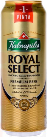 Пиво "Калнапилис" Роял Селект, в жестяной банке, 568 мл