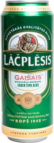 Пиво "Lacplesis" Gaisais, in can, 568 мл