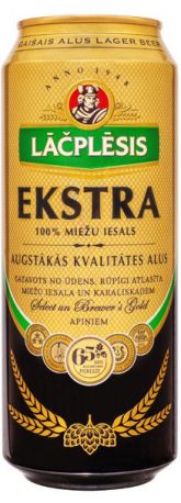 Пиво "Lacplesis" Ekstra, in can, 568 мл