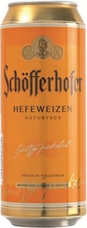 Пиво "Schofferhofer" Hefeweizen, in can, 0.5 л - Фото 1