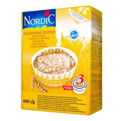 Хлопья пшеничные NordiC 600 г - Фото 2