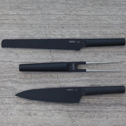 Кухонный нож BergHOFF Ron для хлеба 230 мм Black - Фото 3