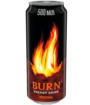 Упаковка энергетического напитка Burn Original 0.5 л х 6 банок Упаковка энергетического напитка Burn Original 0.5 л х 6 банок
