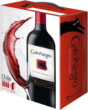 Вино "Gato Negro" Cabernet Sauvignon, 2016, bag-in-box, 3 л