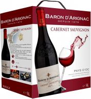 Вино "Baron d'Arignac" Cabernet Sauvignon, bag-in-box, 5 л Вино "Baron d'Arignac" Cabernet Sauvignon, bag-in-box, 5 л