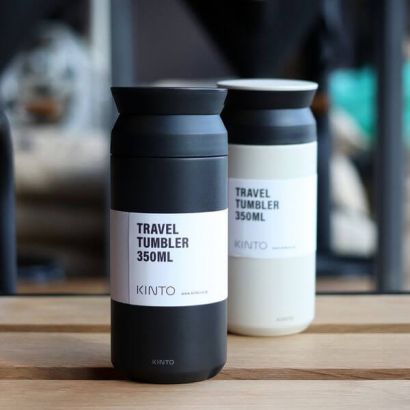 Термокружка Travel Tumbler белая 350мл, Kinto - Фото 3