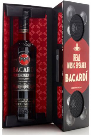 Ром "Bacardi" Carta Negra, gift box with loudspeakers, 0.7 л - Фото 2