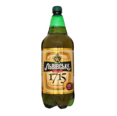 Упаковка пива Львівське 1715 светлое фильтрованное 4.7% 1.5 л х 6 шт - Фото 1