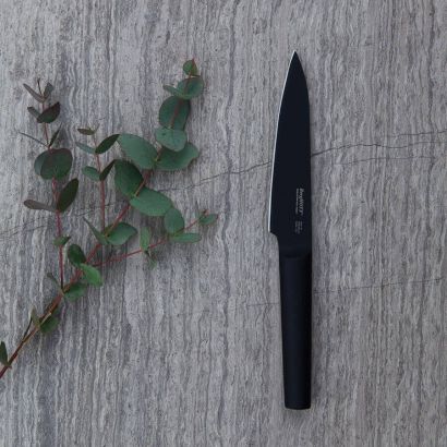 Кухонный нож BergHOFF Ron универсальный 130 мм Black - Фото 3