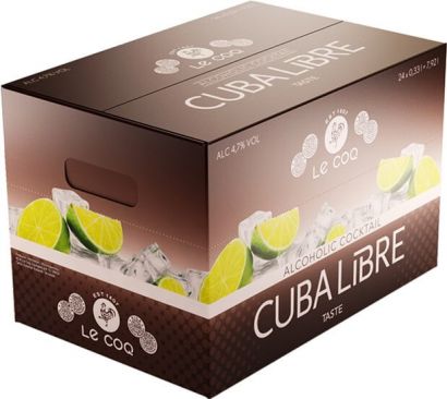 Упаковка слабоалкогольного коктейля А. Le Coq Cuba Libre 4.7% 0.33 л 24 шт - Фото 2