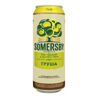 Упаковка сидра Somersby Грушевый 4.7% 0.5 л x 24 шт - Фото 2