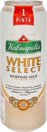 Упаковка пива Kalnapilis White Select светлое нефильтрованное 5% 0.568 л x 24 шт - Фото 5