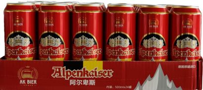 Упаковка пива Alpenkaiser Bockbier Hell светлое фильтрованное 6.7% 0.5 л 24 шт - Фото 1