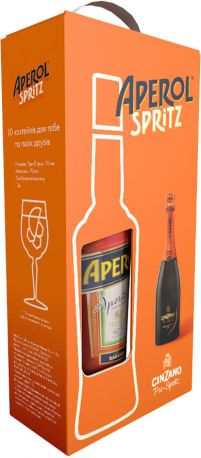 Ликер Aperol Aperetivo 0.7 л 11% + Вино игристое Cinzano Pro-Spritz белое сухое 0.75 л 11% - Фото 2