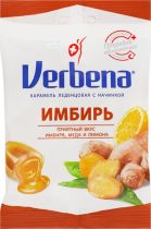 Леденцы Verbena Имбирь с витамином С 60 г Леденцы Verbena Имбирь с витамином С 60 г