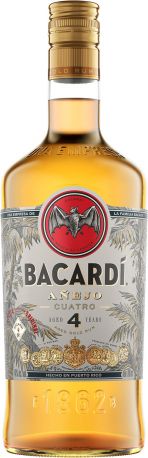 Ром Bacardi Anejo Cuatro 4 года выдержки 0.7 л 40%