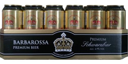 Упаковка пива Barbarossa Schwarzbier тёмное фильтрованное 4.9% 0.5 л x 18 шт - Фото 1