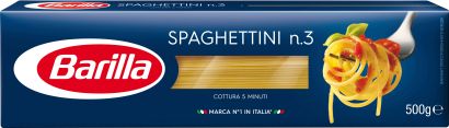 Макароны Barilla Spaghettini №3 спагеттини 500 г - Фото 1
