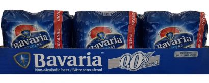 Упаковка пива Bavaria светлое фильтрованное 0.0 % 0.33 л x 24 шт