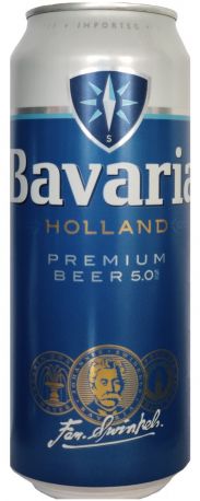 Пиво Bavaria светлое фильтрованное 5% 0.5 л