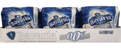 Упаковка пива Bavaria WIT светлое нефильтрованное 0.0 % 0.33 л x 24 шт