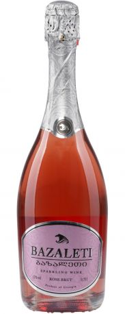 Вино игристое Bazaleti розовое брют 0.75 л 12%