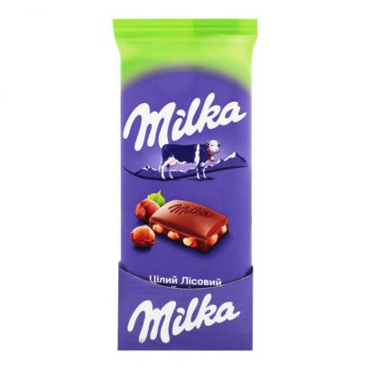 Шоколад Milka с цельными лесными орехами 90 г - Фото 2