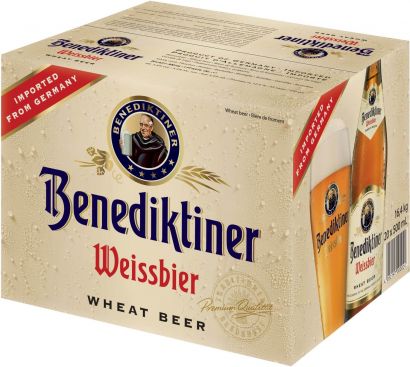 Упаковка пива Benediktiner светлое нефильтрованное 5.4% 0.5 л х 20 шт