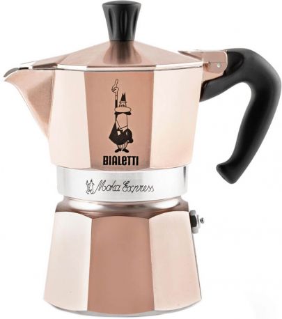 Гейзерная кофеварка Bialetti Moka Express 360 мл Розовое золото