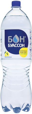 Упаковка минеральной газированной воды Бон Буассон Лимон 2 л x 6 бутылок