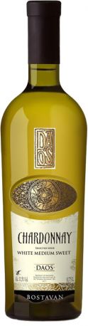 Вино Bostavan DAOS Chardonnay белое полусладкое 0.75 л 11.5%