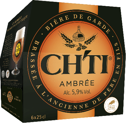 Упаковка пива CHTI Ambree полутемное 5.9% 0.25 л 6 шт - Фото 1