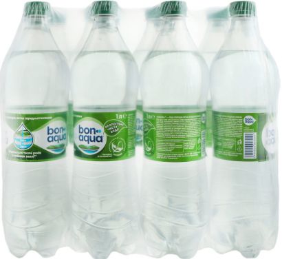 Упаковка минеральной среднегазированной воды BonAqua 1 л х 12 бутылок - Фото 15
