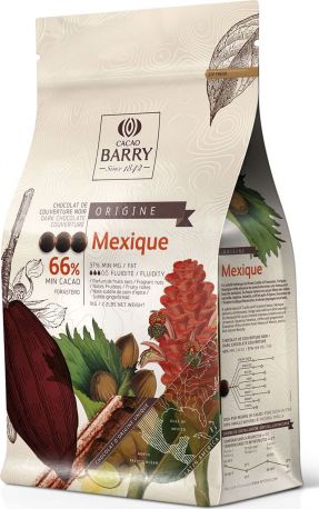 Моносортовой чёрный шоколад Cacao Barry Origin Mexique 66% в виде каллет 1 кг - Фото 2