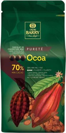Чёрный шоколад Cacao Barry Ocoa 70% в виде каллет 1 кг - Фото 1