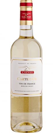 Вино Calvet Carte D'Or белое полусладкое 0.75 л 10.5 %