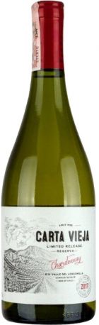 Вино Carta Vieja Chardonnay Limited Release белое сухое 0.75 л 13.5%