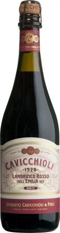 Вино игристое GIV Cavicchioli Lambrusco Emilia Rosso Dolce Красное полусладкое 0.75 л 7.5 %