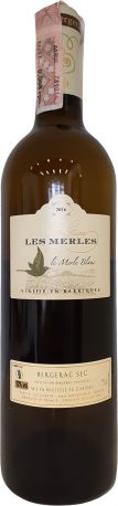 Вино De Mour Chateau Les Merles Reserve Blanc Sec Bergerac 2014 белое сухое 0.75 л 12%