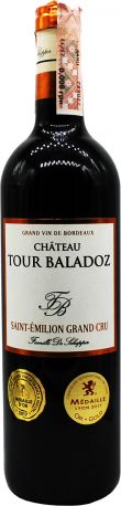 Вино De Mour Chateau Tour Baladoz Saint Emilion Grand Cru красное сухое 0.75 л 13.5%