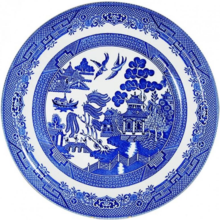 Тарелка обеденная Churchill Blue Willow круглая 26 см