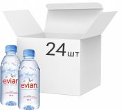 Упаковка минеральной негазированной воды Evian 0.33 л х 24 бутылки Упаковка минеральной негазированной воды Evian 0.33 л х 24 бутылки