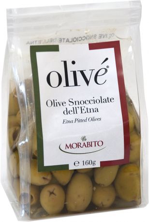 Оливки зеленые Morabito Verdi Snocciolate Delle' Etna без косточки 220/250 160 г
