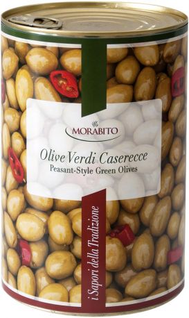 Оливки зеленые Morabito Verdi Caserecce с косточкой 220/250 2.5 кг