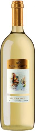 Вино Solo Corso Bianco VDT белое полусладкое 1.5 л 11.5%