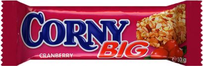 Упаковка злаковых батончиков Corny Big с клюквой 50 г х 5 шт