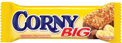 Упаковка злаковых батончиков Corny Big с молочным шоколадом и бананом 50 г х 5 шт